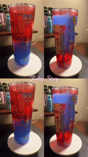 24oz Dr. Seuss glow in the dark dual lava custom snowglobe tumbler. Link in bio to order yours! #snowglobesoftiktok #glitter #tumblers #fyp