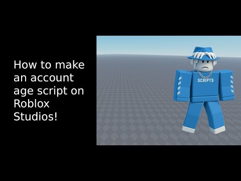 How to make an account age script in Roblox Studios!