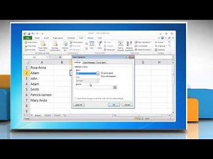 Microsoft® Excel 2010: How to Create Drop Down List