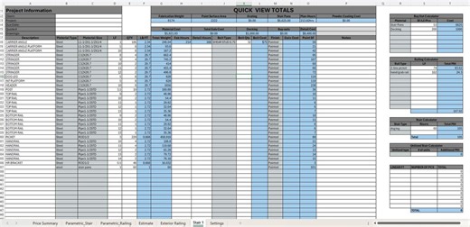 Parametric Steel Estimating Workbook – PRO Edition (stairs, Railings, Nesting, Price Summary) - Etsy Australia
