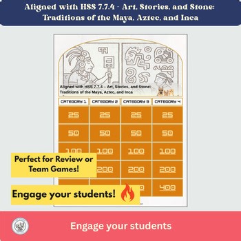 HSS 7.7.4 Trivia Game- Art, Stories, & Stone: Traditions of  Maya, Aztec, & Inca