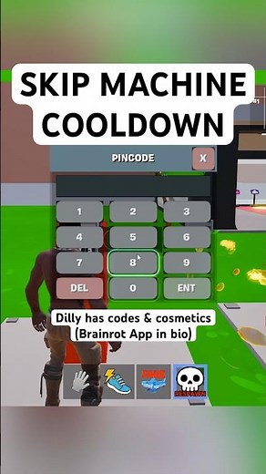 SKIP MACHINE COOLDOWN CODE 😎 New Fortnite Steal The Brainrot Codes
