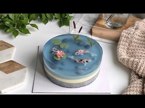 koi pond mousse cake! | recipe + tutorial