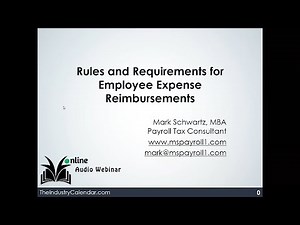Expense Reimbursements 2025– Proper Recordkeeping, and Accounting for OBBB, and Payroll Compliance