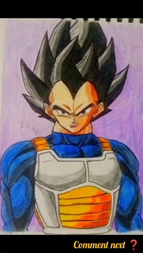 Vegeta realistic drawing ☠️ #goku #dragonball #shorts #drawing #video #viral #vegeta #naruto #gojo