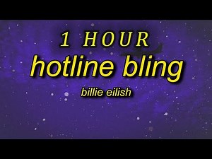 [1 HOUR 🕐 ] Billie Eilish - Hotline Bling InstrumentalTikTok Version Looped (Lyrics)
