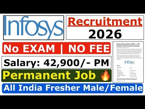 Infosys Recruitment 2026 | Infosys Fresher Jobs 2026 | Infosys Job Vacancy 2026 | Off-Campus Hiring