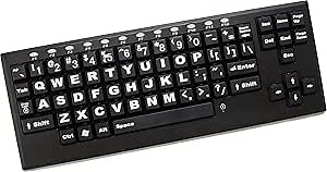 Large-Key Wireless VisionBoard Computer Keyboard