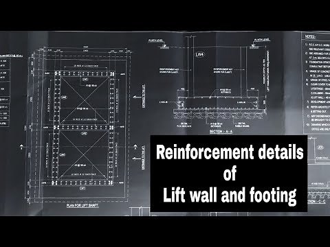 How to read RCC drawing of lift wall and footing | Reinforcement details of lift wall