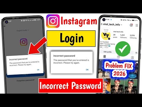 Instagram password incorrect problem 2026 | how to fix instagram incorrect password problem 2026