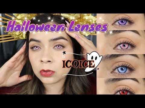 Trying Spooky Halloween Contacts Lenses by ICOICE 👀| Are they Actually Wearable?