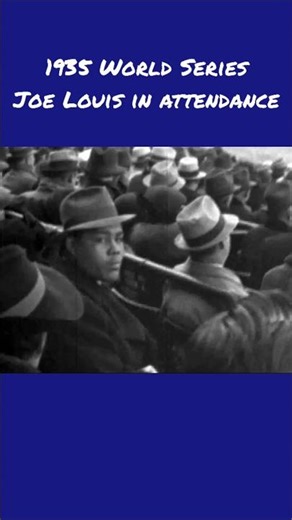 Joe Louis watching the Tigers play the Cubs