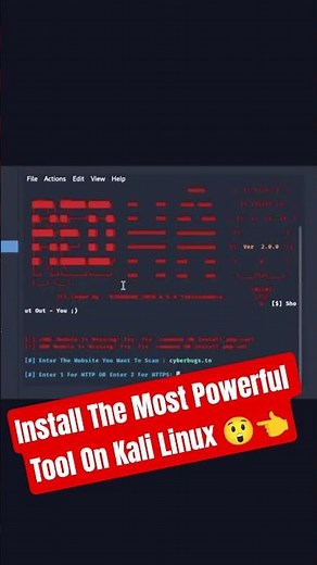 Install Hawk The Most Powerful Tool on Kali Linux👇🔥 #kali Linux #cybersecurity