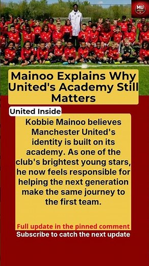 Kobbie Mainoo on Manchester United's Academy Legacy | Future Leader?