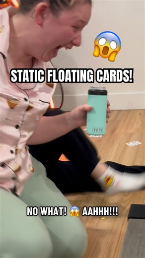 Floating Cards Magic Trick #tricks #magic #floating #reaction