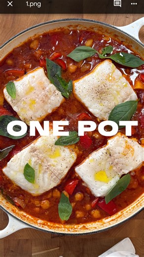 HAKE CHICKPEAS Ingredients: (Serves 4) 1 Hake fillet (approx. 800g, skin off and salted for 20 minutes) 75ml Olive oil 350g Red peppers (large dice) 150g Onion (large dice) 20g Garlic (sliced) 1 tsp Sweet smoked paprika (heaped) 2 Bay leaves 4 sprig Thyme 500ml Chicken stock 250g Tomato (fresh, chopped) 400g Tinned tomato (chopped) 200g Waxy potato (peeled, rough chop) 400g Chickpeas (drained) - 10g Dill 140g Crème fraîche 25g Capers 1/2 Lemon (zest) Salt pepper - Picked basil Lemon wedge Olive 