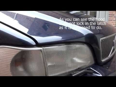 Volvo V70 Hood latch removal, cleanup and installation