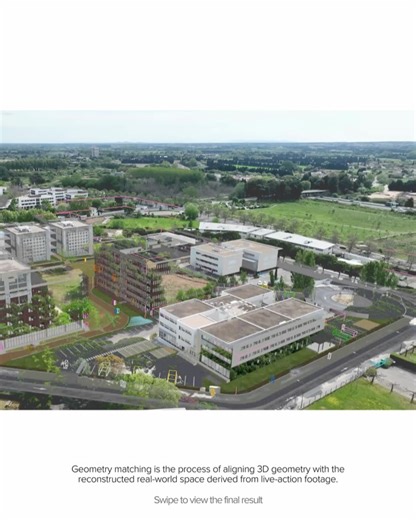 Very Visual on Instagram: "We integrate high-precision, 3D architectural models into aerial footage through camera tracking. Using real drone footage, we reconstruct the camera and 3D space to insert digital architecture with full spatial, perspectival, and lighting coherence. Our artists explore incorporating natural elements into the design to achieve a credible fusion between the proposed architecture and the real landscape. Software: 3ds Max, Corona Renderer, and After Effects."