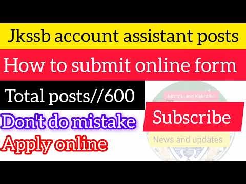 How to submit JKSSB Finance Account Assistant Form - How To Fill FAA Online Form | JKSSB FAA Form..