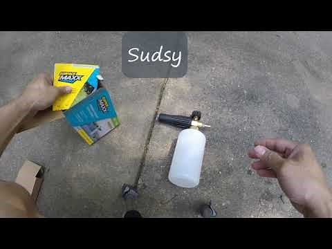 Quick unboxing and testing of the Surface Maxx Pressure Washer Foam Cannon.