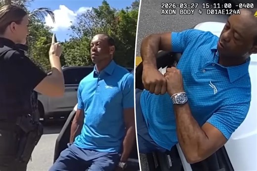 Hiccuping Tiger Woods fails sobriety test, questions DUI arrest in new police video