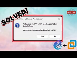 100% Working Solution: Virtualized Intel VT-x/EPT is not supported on this platform