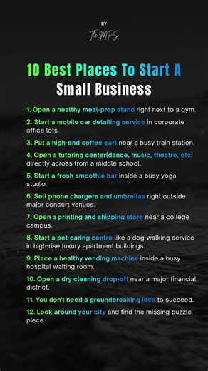 Best Places To Start A Small Business #Entrepreneur #BusinessIdeas #Hustle