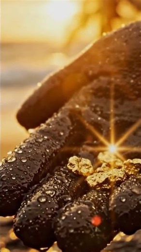 A simple rock… but inside it was a thick natural gold vein. | #gold #asmr #experiment