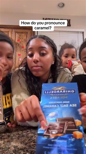 How do you pronounce caramel?#candy #caramel #momsoftiktok #boymomlife