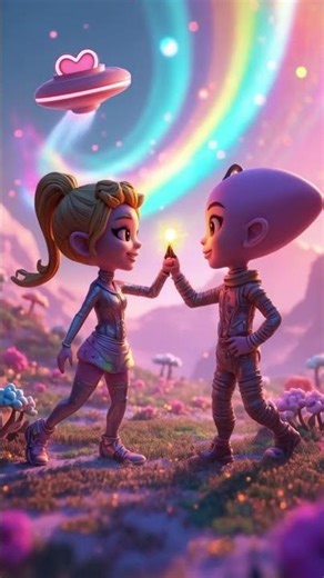 “Space Girl’s New Alien BFF! 👽💫 | Funny 3D Animation Short for Kids”