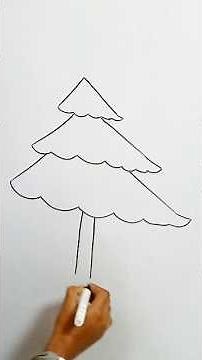 how to draw christmas tree 🎄#trending #drawing #art #shortsfeed #christmas #youtubeshorts