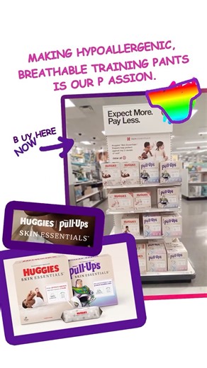 Pull-Ups Brand (North America) on Instagram: "Making hypoallergenic, breathable diapers and training pants is our passion. Find all your Pull-Ups® Skin Essentials and Huggies® needs —for babies and big kids—at @Target! #SkinEssentials #huggiesskinessentials #PullUps #TrainingPants #PottyTraining #baby #Toddler #Target"
