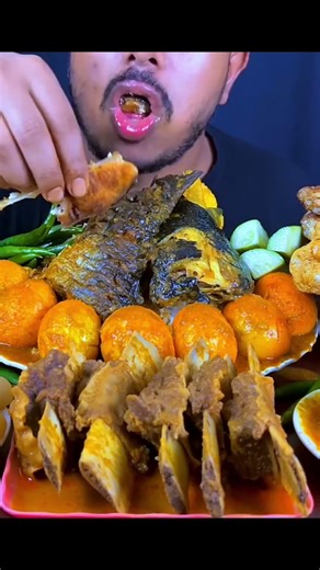 ASMR : Eating Spicy 🥵 Fish Fry, 🔥 Fish Curry, ❤️‍🔥 Egg Curry, 🤤 || ASMRSHOW || MUKBANG ||