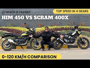 Acceleration + Top Speed comparison Of Royal Enfield Himalayan 450 vs Triumph Scrambler 400X