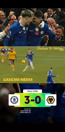 102K views · 2.1K reactions | Chelsea vs Wolves.Chelsea have secured a victory of 3_0 against wolves.#chelseavswolves #chelseafc #wolvesfc #englishpremierleague #fyp #fypシ゚viralシfypシ゚ #gauchomedia #ChelseavsWolves #EPLfootball #football #englishpremierleague | Robert Gaucho Jr. | Facebook