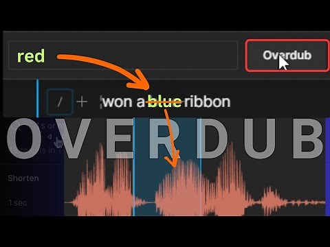 Descript Overdub Demo: How to change an incorrect word in your video