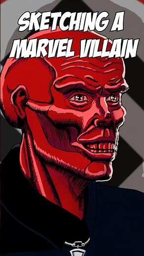 How To Draw Red Skull Sketch | Marvel Character Anatomy