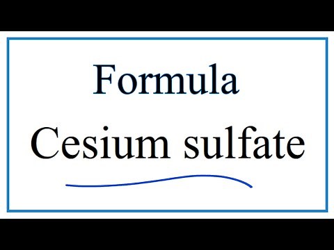 How to Write the Formula for Cesium sulfate
