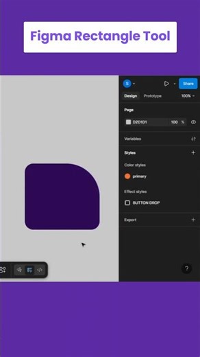 Figma Rectangle Tool | Beginner UI Design Tip #figmadesign #beginners #figma