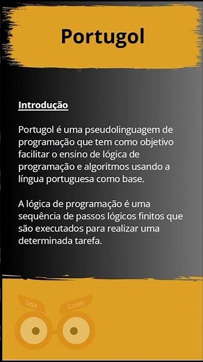 👉 Portugol – Introdução a Linguagem Portugol e Conceitos da Programação | Seja Coder 👍