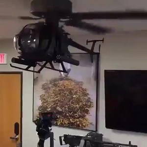 Dope! Ceiling fan transformed into a military helicopter. This is a nice way to spice up the interior decor. ▶Fancy military style helicopters? → http://bit.ly/TT_E300MD | Thunder Tiger