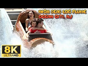 POV of High Seas Log Flume (Playland's Castaway Cove - Ocean City, NJ) - 8K Water Ride POV Video