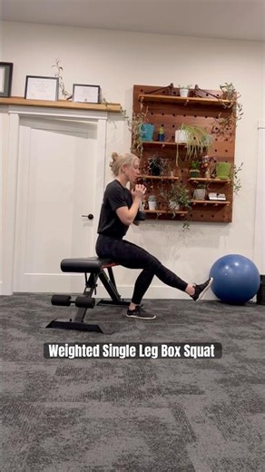 Weighted Single Leg Box Squat