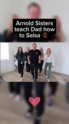 The Arnold Sisters Dancing Salsa with Dad
