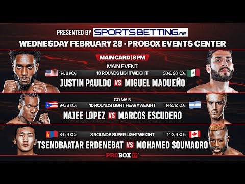 Pauldo vs Madueño - ProBox TV's Wednesday Night Fights