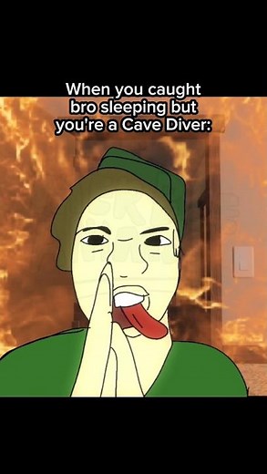 When you catch bro sleeping, but you're a Cave Diver | #roblox #robloxanimation #memes