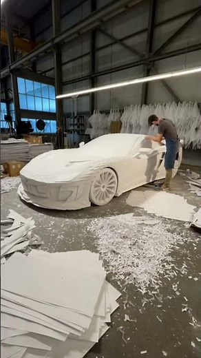 Paper Car Challenge: Can it look this Real? 🤯 #craft #papersculpture #papercraft#art