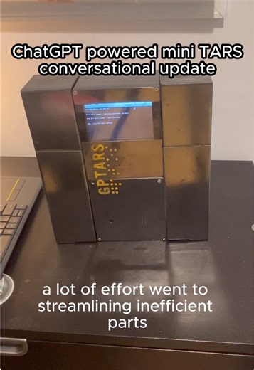A brief overview of work-in-progress improvements, allowing for more natural conversations with GPTARS. These changes are a take on and inspired by, (the already released), advanced voice mode for @ChatGPT out the reel after this to see it in action. #ai #chatgpt #interstellar #robot #technology