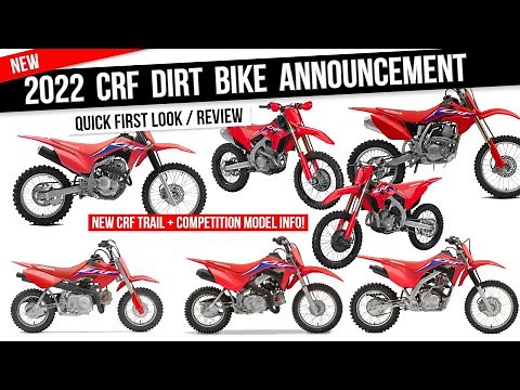 New 2022 Honda CRF Dirt Bike Models Released! | Motorcycle Announcement Review: CRF50, 110, 250 etc