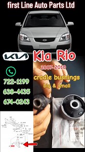 KIA RIO 2007-2010 BIG AND SMALL CRADLE BUSHINGS 722-1199 638-4435 674-0243 337-6950 I DON'T OWN THE RIGHTS TO THE MUSIC BEING PLAYED | Sanjeev Jamuna